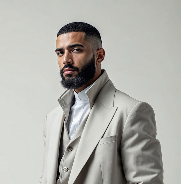 Portrait of portfolio creator – front view